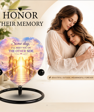 Heavenly Gate Memorial Urn – Adult Urn for Ashes, Heaven Cremation Urn, Heart-Shaped Adult Cremation Urn