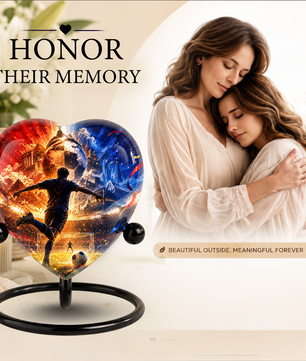 Personalized Soccer Cremation Urn for Ashes, Adult Urn for Dad, Men & Sports Fans