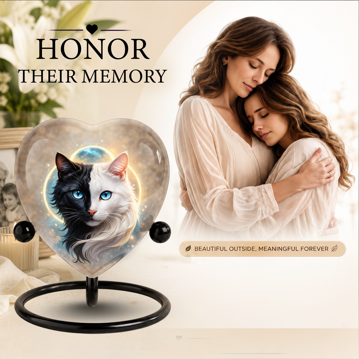 Personalized Cat Urn for Ashes – Unique Cat Urns, Custom Cat Urn, Pet Urn for Cats
