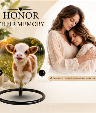 Cow Cremation Urn for Ashes | Personalized Farm Animal Memorial Urn | Handmade Adult Cremation Urn