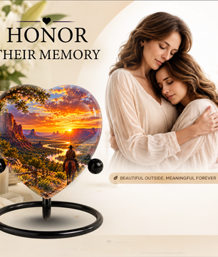 Cowboy Horse Cremation Urn for Ashes, Western Memorial Urn, Horse Lover Urn, Personalized Horse Urn