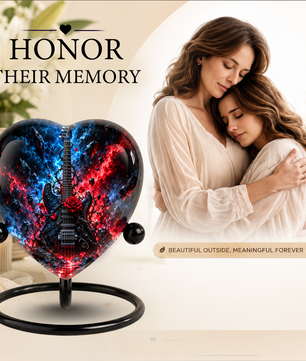 Electric Guitar Cremation Urn for Ashes, Rock Music Memorial Urn, Personalized Guitar Urn