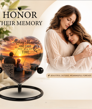 Fishing Urn – Fishing Cremation Urn for Ashes, Gone Fishing Memorial Urn