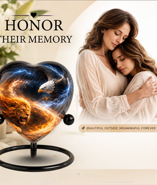 Lion and Eagle Urn, Adult Urn, Urns for Adult Ashes, Adult Urns for Ashes, Adult Cremation Urn