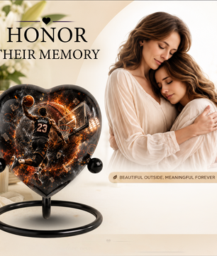 Personalized Basketball Cremation Urn for Ashes | Basketball Memorial Urn for Dad