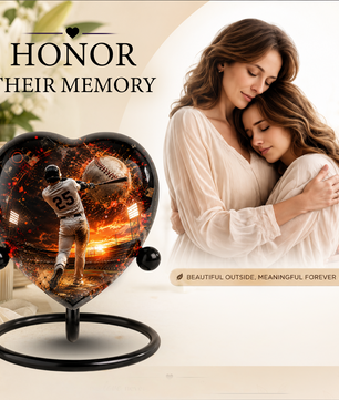 Personalized Baseball Cremation Urn for Ashes | Adult Sports Memorial Urn for Dad