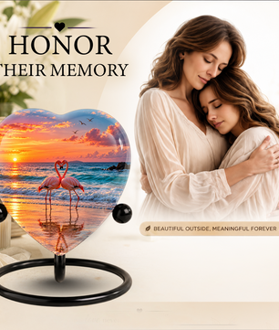 Flamingo Couple Cremation Urn for Ashes, Flamingo Memorial Urn, Personalized Bird Urn