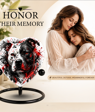 Pitbull Cremation Urn for Ashes, Dog Memorial Urn, Personalized Pit Bull Urn, Pet Keepsake Urn,