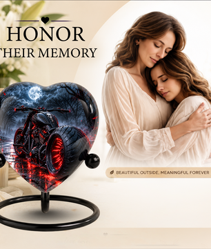 Motorcycle Urn for Dad's Ashes, Personalized Adult Cremation Urn for Men, Biker Memorial Urn