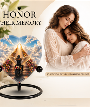 Personalized Motorcycle Cremation Urn for Dad, Adult Male Ashes Memorial Urn, Custom Urn for Father, Son or Man