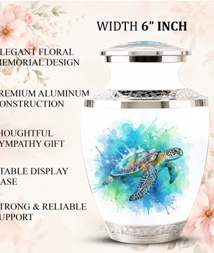 Sea Turtle Cremation Urn for Human Ashes, Personalized Urn for Human Ashes
