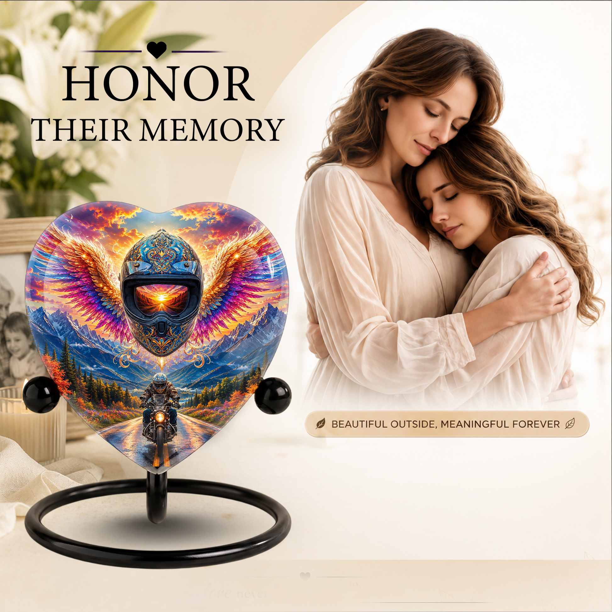 Bike Rider Urn – Memorial Cremation Urn for Dad, Father, Son & Men