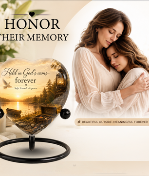 Fishing Adult Urn – Adult Urn for Ashes, Fishing Cremation Urn, Lake Sunset Urn for Adult Ashes