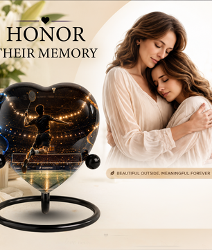 Personalized Badminton Cremation Urn for Ashes | Adult Urn for Dad, Men