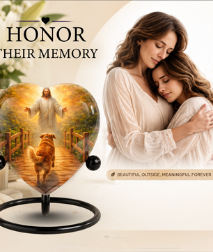 Personalized Dog Urn – Dog Urn for Ashes, Dog Heaven Memorial & Custom Pet Urn for Dogs