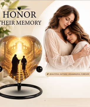 Heavenly Father and Son Urn for Dad, Religious Cremation Urn for Adult Male Ashes, Personalized Urn for Dad