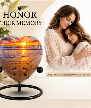 Beach Urns for Human Ashes – Beach Theme Urn, Ocean Wave Cremation Urn & Beautiful Memorial Urn
