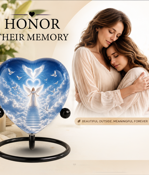 Angel Heaven Urn for Mom – Angel Memorial Cremation Urn, Beautiful Urn for Mom’s Ashes