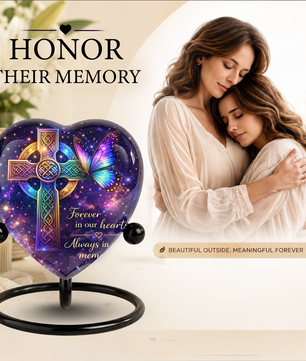 Celtic Cross Butterfly Memorial Urn, Adult Urn, Urns for Adult Ashes, Adult Urns, Adult Urns for Ashes