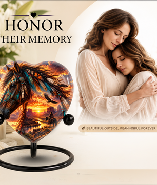 Native American Horse Adult Cremation Urn for Ashes – Western Horse Memorial Urn