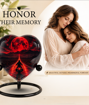 Personalized Motorcycle Urn for Dad, Adult Male Cremation Urn for Ashes, Memorial Urn for Father