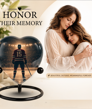Hockey Adult Urn – Ice Hockey Player Adult Cremation Urn for Ashes