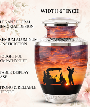 Golf Cremation Urn for Dad - Custom Golf Ashes Urn for Men