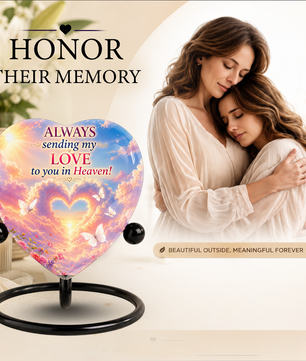 Butterfly Urn for Ashes – Butterfly Urn, Heart-Shaped Butterfly Memorial Urn