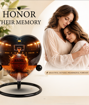 Basketball Adult Urn – Personalized Adult Cremation Urn for Ashes, Sports Memorial Urn