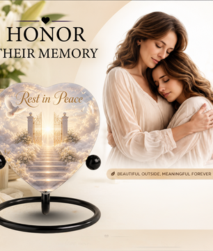 Heaven Urn – Heavenly Adult Urn for Ashes, Heart-Shaped Heaven Cremation Urn