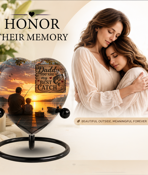 Fishing Urn for Dad – Gone Fishing Urn, Fishing Cremation Urn for Human Ashes