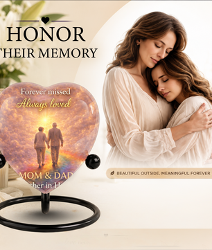 Dad and Mom Urn – Memorial Cremation Urn for Mom and Dad, Keepsake Urn for Mother & Father