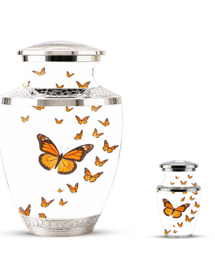 Monarch Butterfly Cremation Urn for Mom, Butterfly Memorial Urn for Women