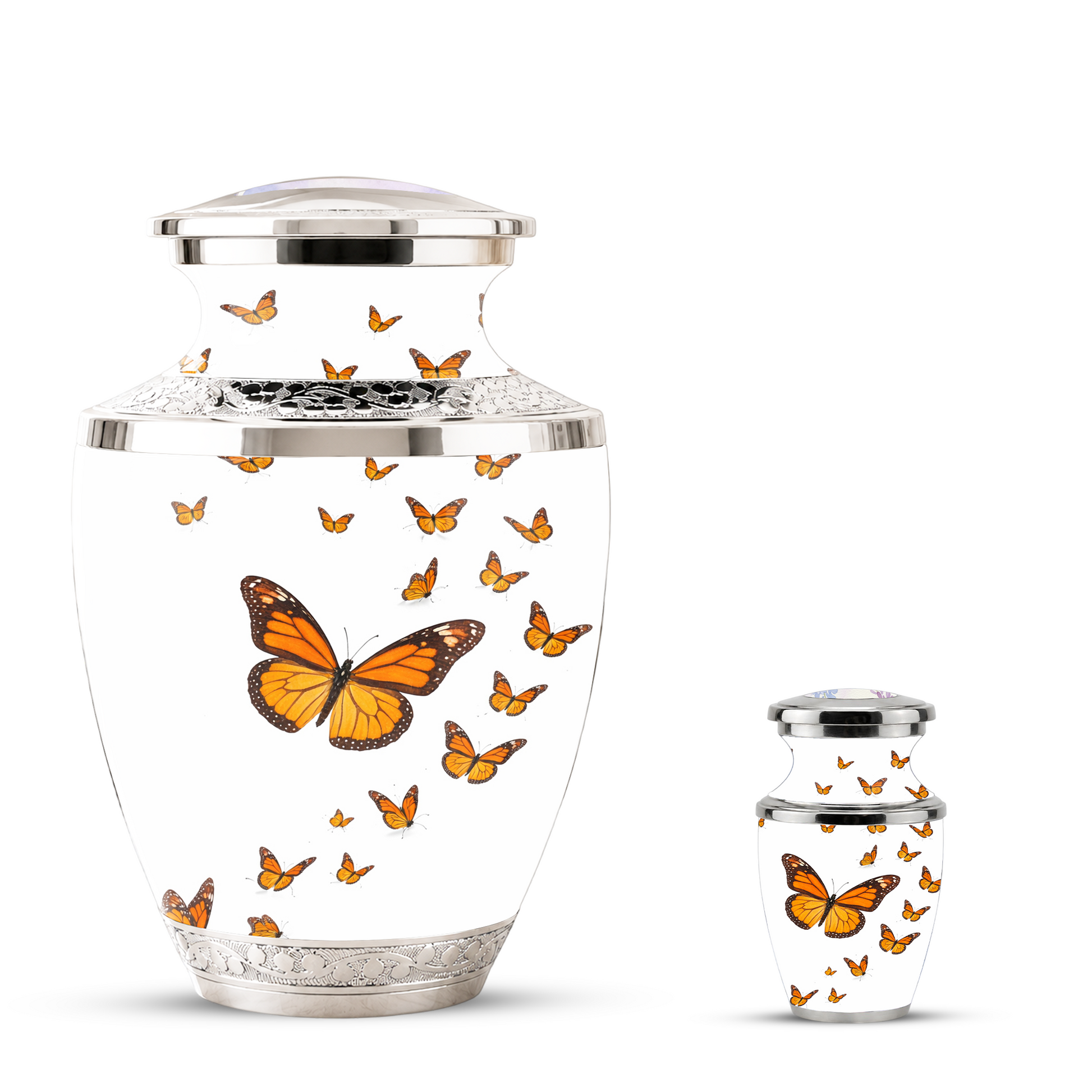Monarch Butterfly Cremation Urn for Mom, Butterfly Memorial Urn for Women