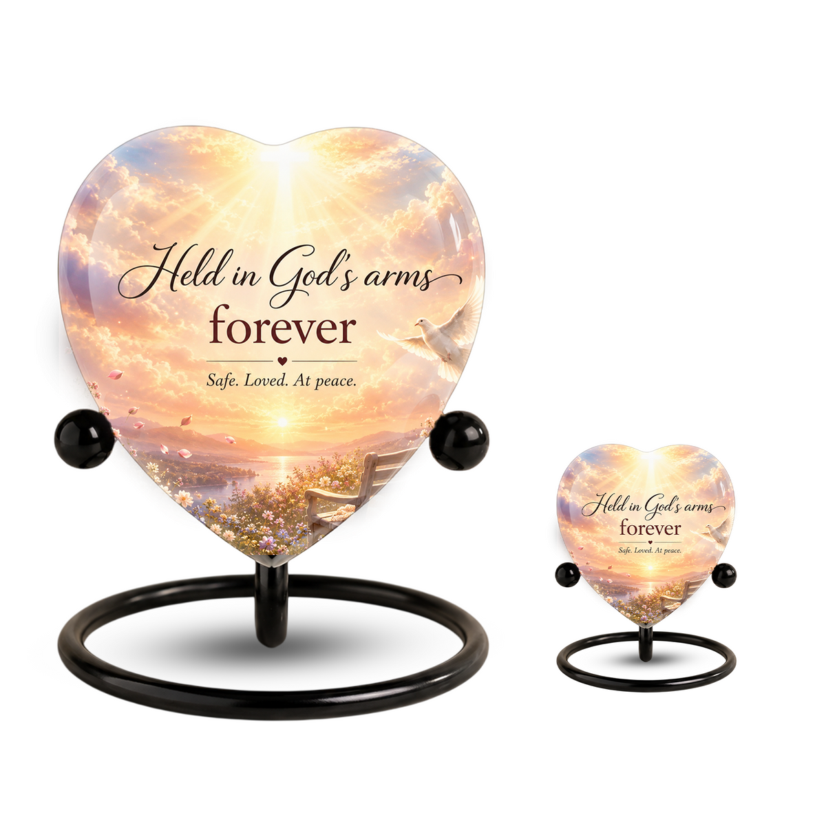 Angel Wing Sunset Urn – Adult Urn for Ashes, Angel Wings Cremation Urn