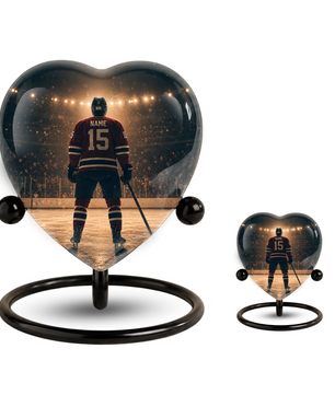 Hockey Adult Urn – Ice Hockey Player Adult Cremation Urn for Ashes