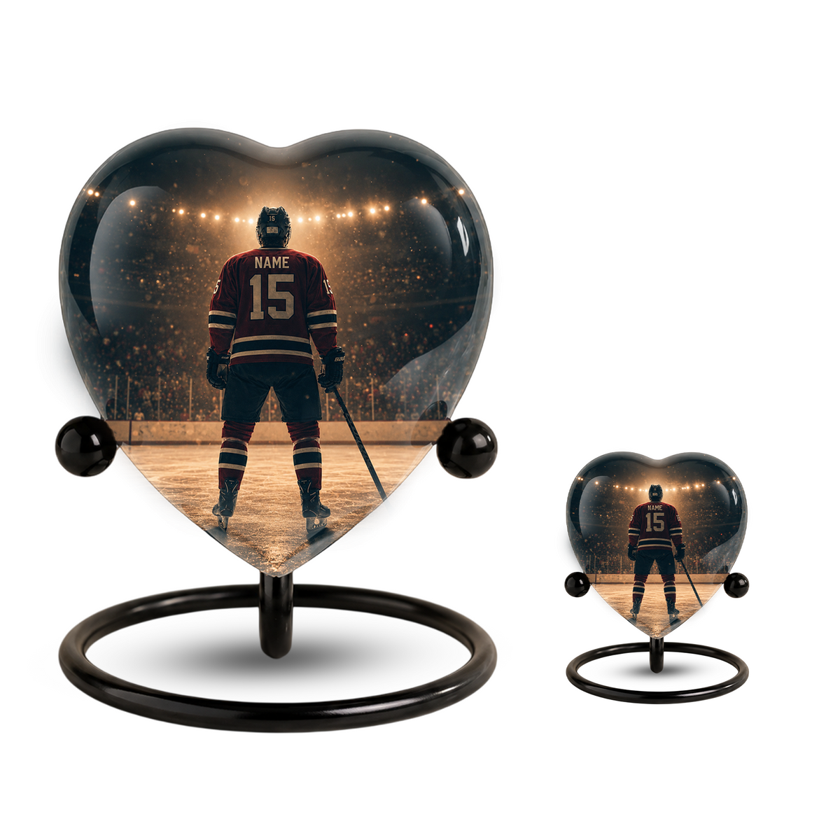 Hockey Adult Urn – Ice Hockey Player Adult Cremation Urn for Ashes