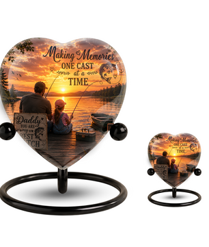 Fishing Urn – Fishing Cremation Urn for Ashes, Gone Fishing Memorial Urn