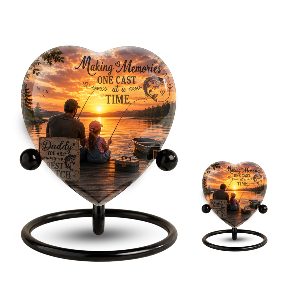 Fishing Urn – Fishing Cremation Urn for Ashes, Gone Fishing Memorial Urn