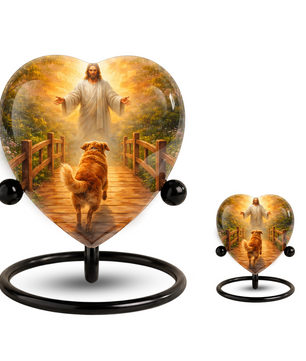 Personalized Dog Urn – Dog Urn for Ashes, Dog Heaven Memorial & Custom Pet Urn for Dogs