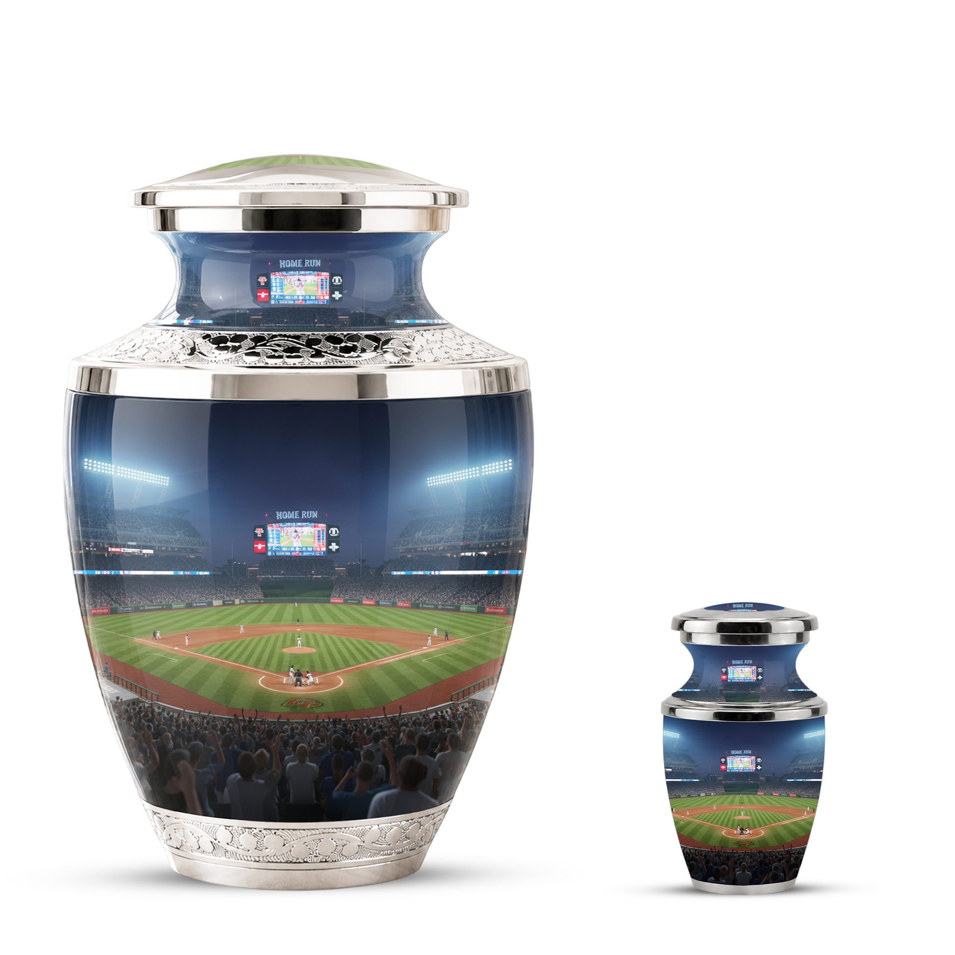 Baseball Stadium Cremation Urn for Dad, Personalized Urn for Human Ashes Male