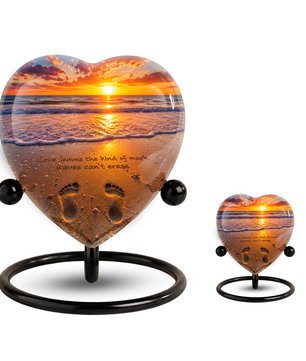 Beach Urns for Human Ashes – Beach Theme Urn, Ocean Wave Cremation Urn & Beautiful Memorial Urn