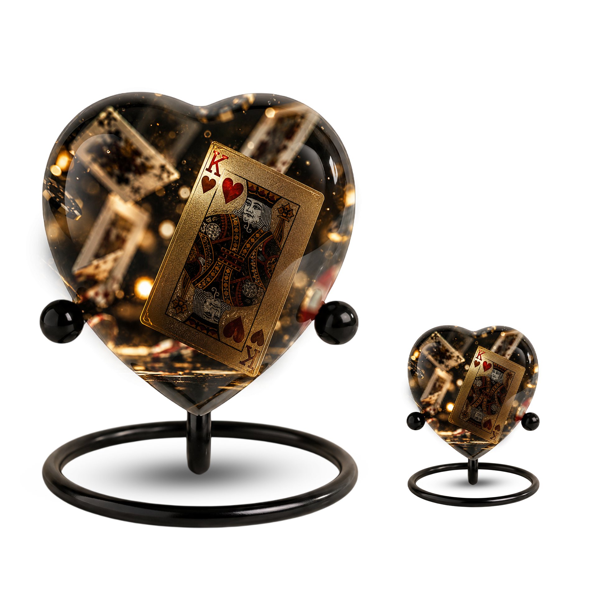 King of Hearts Heart-Shaped Adult Cremation Urn – Unique Keepsake Urn for Dad