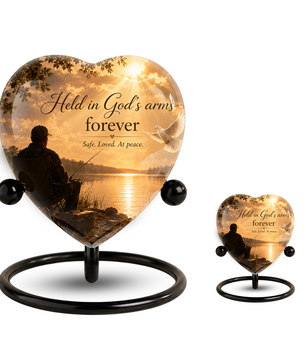 Fishing Urn for Dad – Gone Fishing Cremation Urn, Fishing Urn for Human Ashes & Personalized Dad Urn