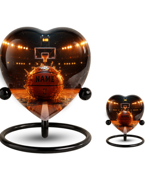 Basketball Adult Urn – Personalized Adult Cremation Urn for Ashes, Sports Memorial Urn