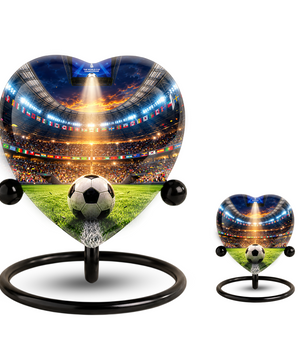 Football Soccer Adult Cremation Urn for Ashes, Personalized Sports Memorial Urn for Men & Adults