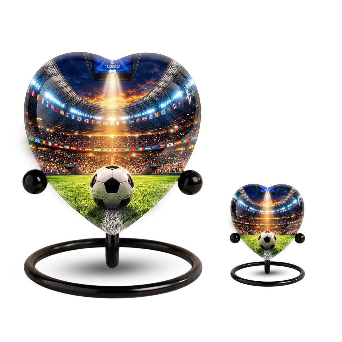 Football Soccer Adult Cremation Urn for Ashes, Personalized Sports Memorial Urn for Men & Adults