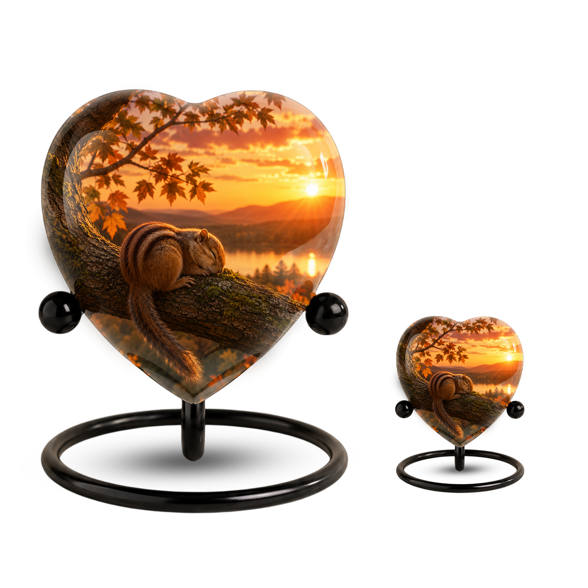 Squirrel Cremation Urn for Ashes | Personalized Adult Memorial Urn| Nature & Wildlife Cremation Urn