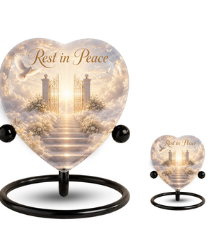 Heaven Urn – Heavenly Adult Urn for Ashes, Heart-Shaped Heaven Cremation Urn