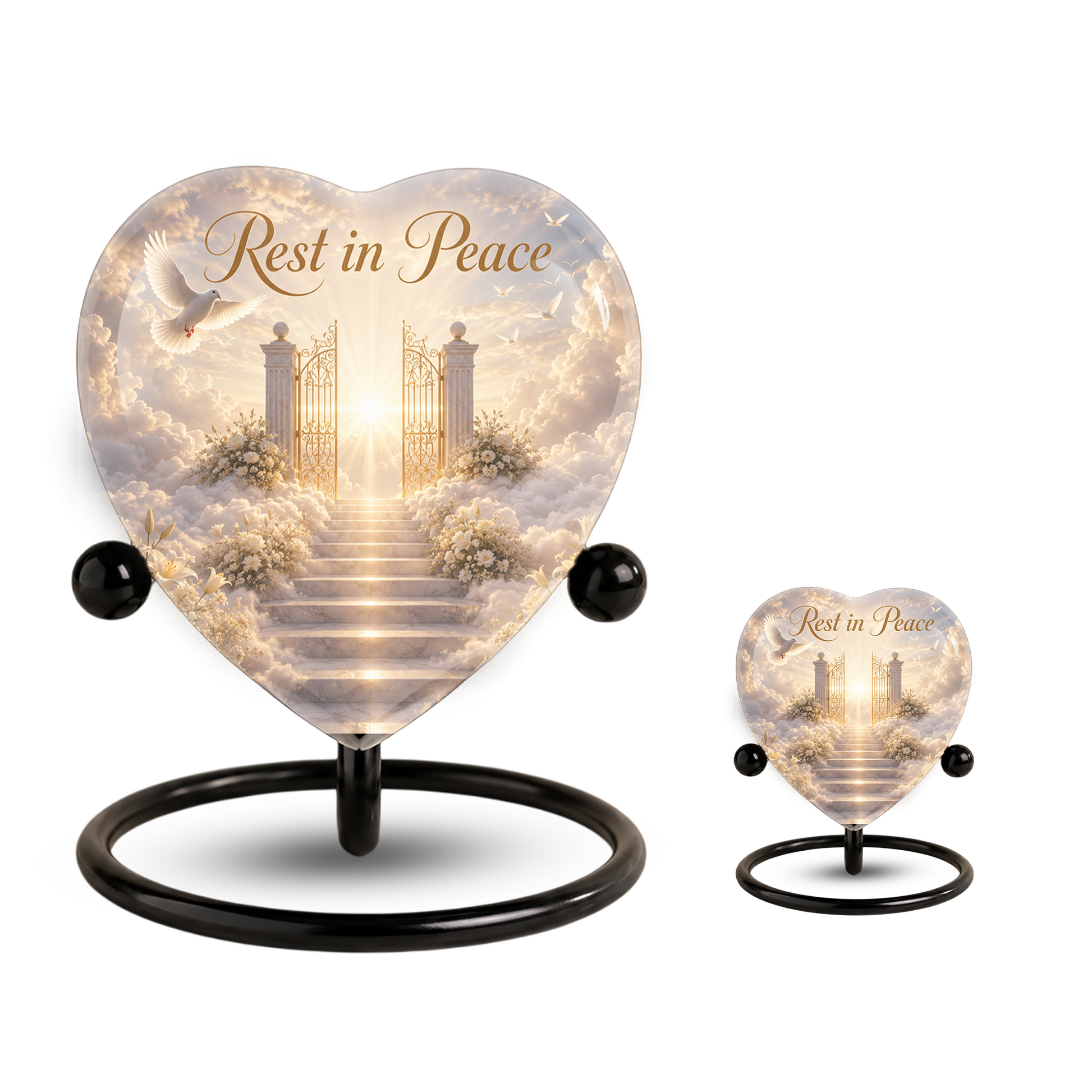 Heaven Urn – Heavenly Adult Urn for Ashes, Heart-Shaped Heaven Cremation Urn